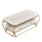 Geometric Slate 2 - Drawer Coffee Cocktail Table with Storage Shelf Clearhalo 'Coffee & Accent Tables' 'Coffee Tables' 'coffee_tables' 'furn' 'furn_coffee_tables' 'Furniture' 'Living Room Furniture' 6315056