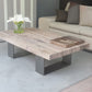 Rectangle Solid Wood Coffee Table Brown Sled Cocktail Table, 17.71" High Clearhalo 'Coffee & Accent Tables' 'Coffee Tables' 'coffee_tables' 'furn' 'furn_coffee_tables' 'Furniture' 'Living Room Furniture' 6315080