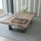 Rectangle Solid Wood Coffee Table Brown Sled Cocktail Table, 17.71" High Clearhalo 'Coffee & Accent Tables' 'Coffee Tables' 'coffee_tables' 'furn' 'furn_coffee_tables' 'Furniture' 'Living Room Furniture' 6315081