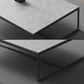 Trestle 1 Single Coffee Table Rectangular Slate Top Coffee Table in Gray