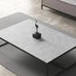 Trestle 1 Single Coffee Table Rectangular Slate Top Coffee Table in Gray