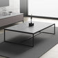 Trestle 1 Single Coffee Table Rectangular Slate Top Coffee Table in Gray