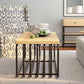 Metal Frame 1 Single Coffee Table Nordic Wood Rectangular Cocktail Table with Storage Clearhalo 'Coffee & Accent Tables' 'Coffee Tables' 'coffee_tables' 'furn' 'furn_coffee_tables' 'Furniture' 'Living Room Furniture' 6315141