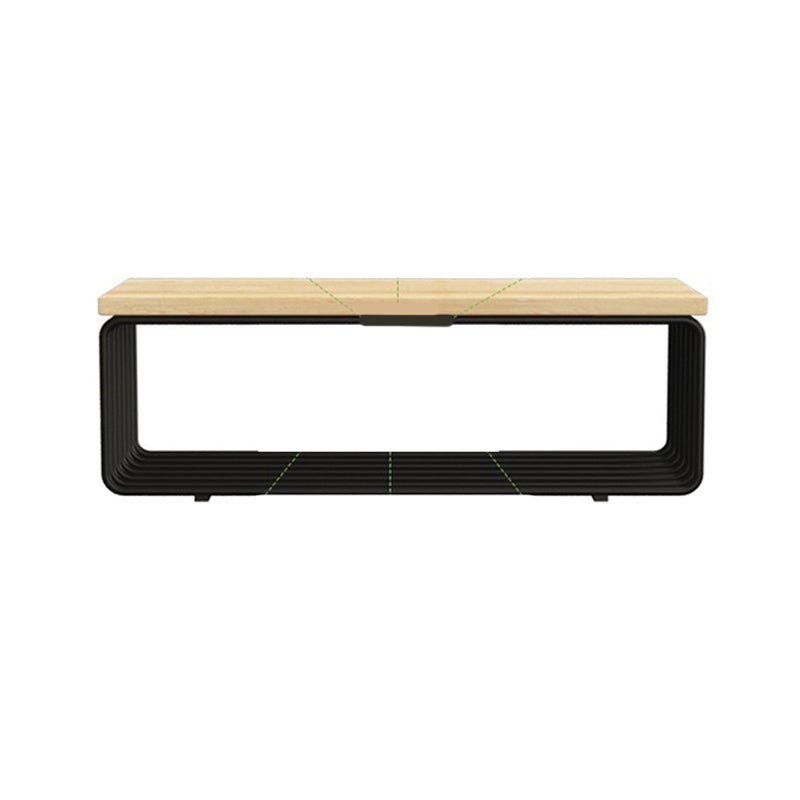 Metal Frame 1 Single Coffee Table Nordic Wood Rectangular Cocktail Table with Storage Clearhalo 'Coffee & Accent Tables' 'Coffee Tables' 'coffee_tables' 'furn' 'furn_coffee_tables' 'Furniture' 'Living Room Furniture' 6315151