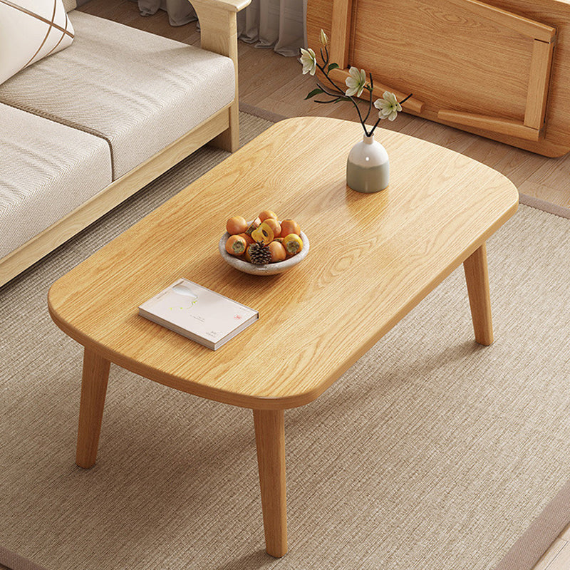 Mesa de centro rectangular de madera de 17,7" de altura con 4 patas para sala de estar