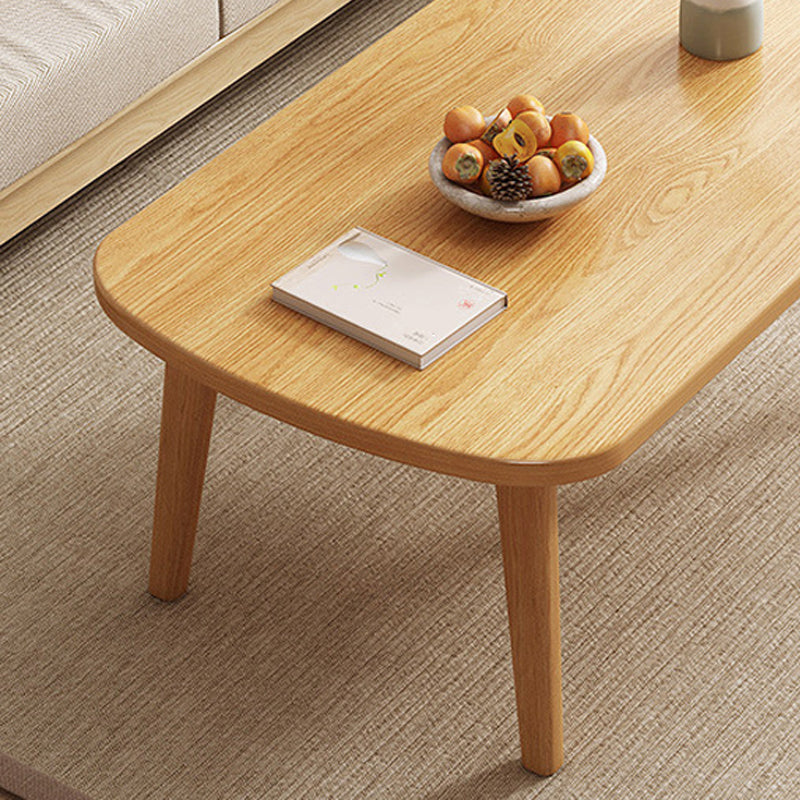 Mesa de centro rectangular de madera de 17,7" de altura con 4 patas para sala de estar