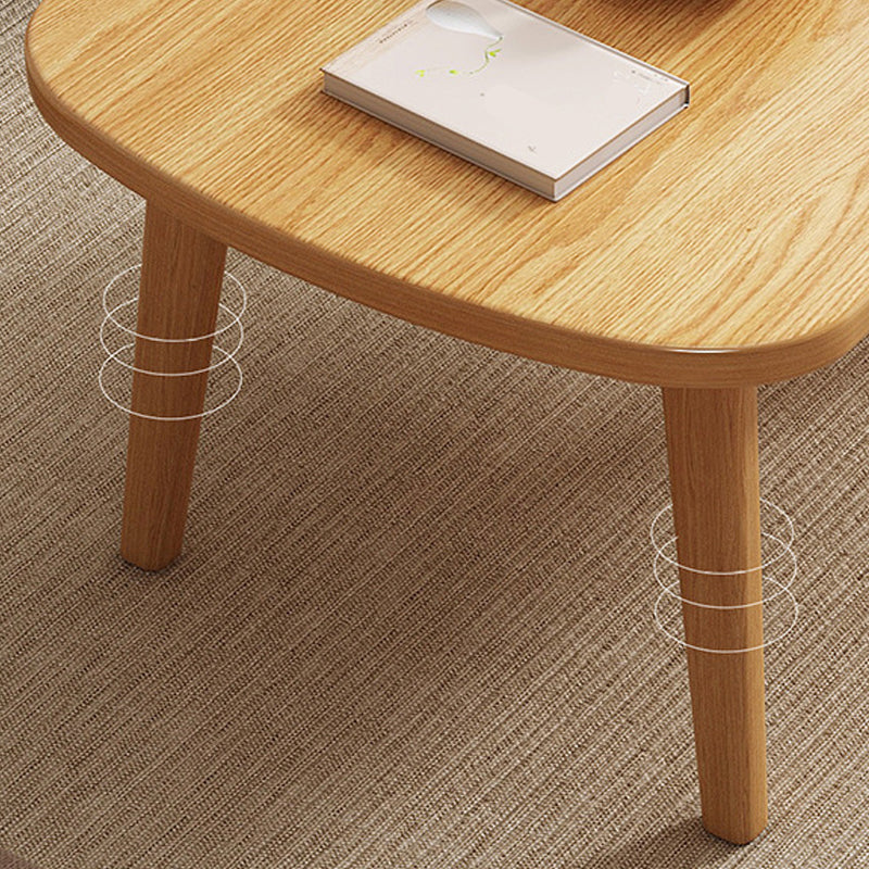 Mesa de centro rectangular de madera de 17,7" de altura con 4 patas para sala de estar