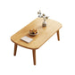 Mesa de centro rectangular de madera de 17,7" de altura con 4 patas para sala de estar