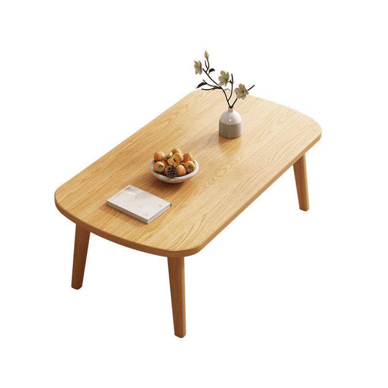Mesa de centro rectangular de madera de 17,7" de altura con 4 patas para sala de estar