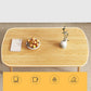 Mesa de centro rectangular de madera de 17,7" de altura con 4 patas para sala de estar