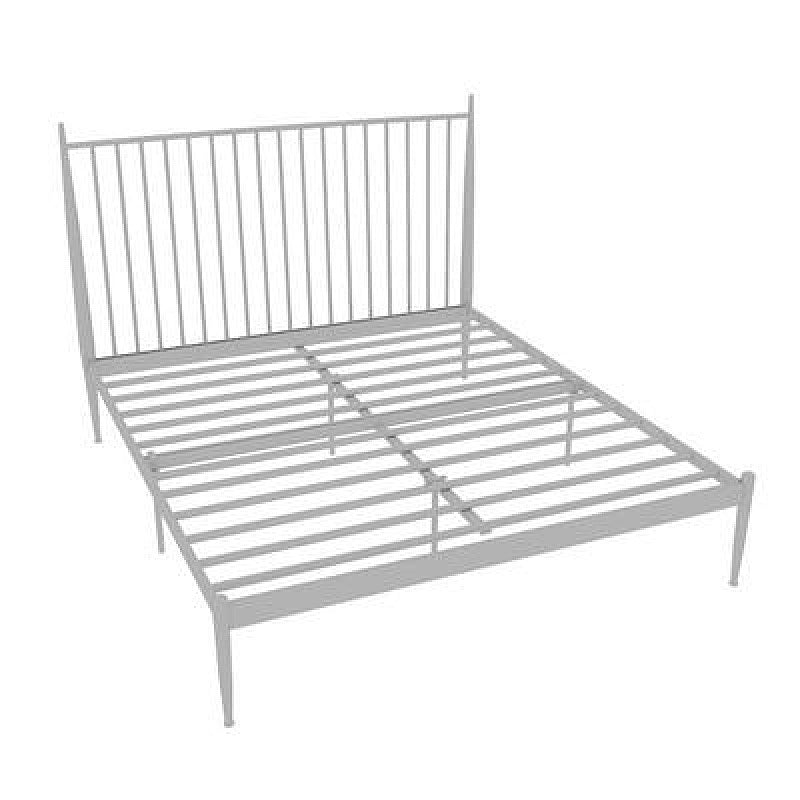 Modern Open-Frame Bed Iron Rectangular Standard Bed with Metal Legs White Clearhalo 'Bedroom Furniture' 'Beds' 'furn' 'furn_beds' 'Furniture' 6315229