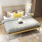 Modern Open-Frame Bed Iron Rectangular Standard Bed with Metal Legs Full XL Gold Clearhalo 'Bedroom Furniture' 'Beds' 'furn' 'furn_beds' 'Furniture' 6315231