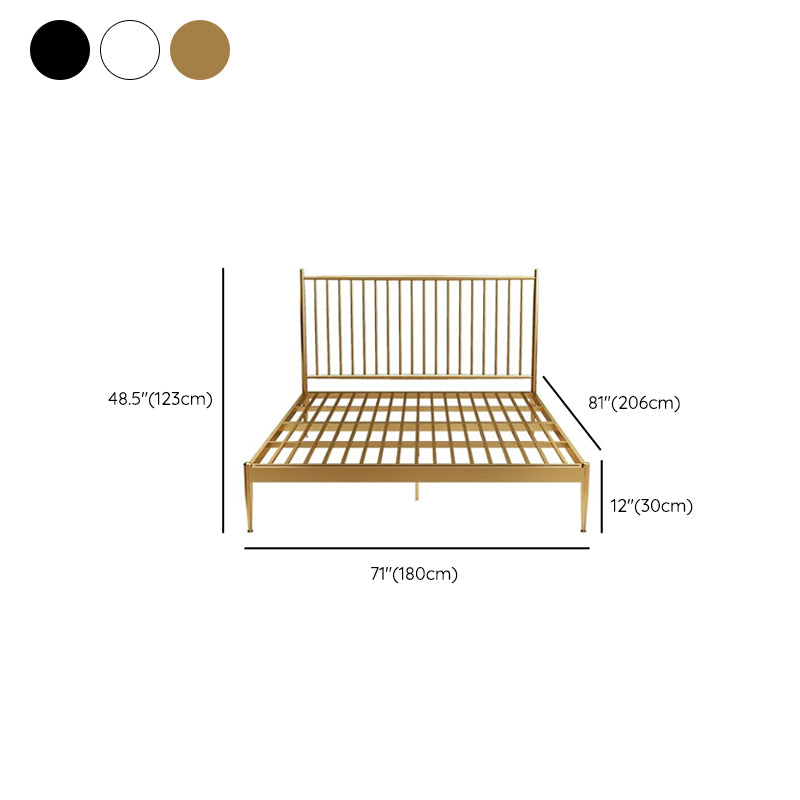 Modern Open-Frame Bed Iron Rectangular Standard Bed with Metal Legs Clearhalo 'Bedroom Furniture' 'Beds' 'furn' 'furn_beds' 'Furniture' 6315240