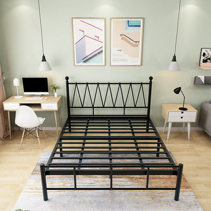 Contemporary Metal Open-Frame Bed Wire-Grid Standard Bed with Metal Legs