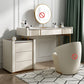 White Stone Makeup 14.96" Wide Counter Vanity Tables with 5 Storage Drawers Clearhalo 'Bedroom Furniture' 'furn' 'furn_makeup_vanities' 'Furniture' 'Makeup Vanities' 'makeup_vanities' 6315306