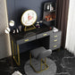 5 Drawers Makeup Table Desk Vanity Stone Top Vanity Table in Black