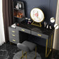 5 Drawers Makeup Table Desk Vanity Stone Top Vanity Table in Black
