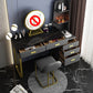 5 Drawers Makeup Table Desk Vanity Stone Top Vanity Table in Black