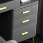 5 Drawers Makeup Table Desk Vanity Stone Top Vanity Table in Black