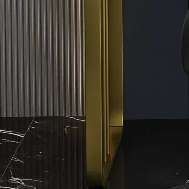 5 Drawers Makeup Table Desk Vanity Stone Top Vanity Table in Black