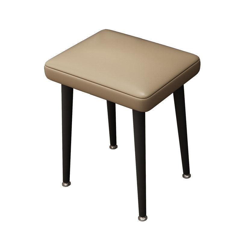 Vanity marrone con set di cambio in 2 pezzi per trucco in camera da letto imbottiti