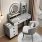 14.56" Wide Vanity Table with 5 Storage Drawer Makeup Table with Mirror