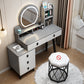 14.56" Wide Vanity Table with 5 Storage Drawer Makeup Table with Mirror