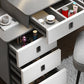 14.56" Wide Vanity Table with 5 Storage Drawer Makeup Table with Mirror