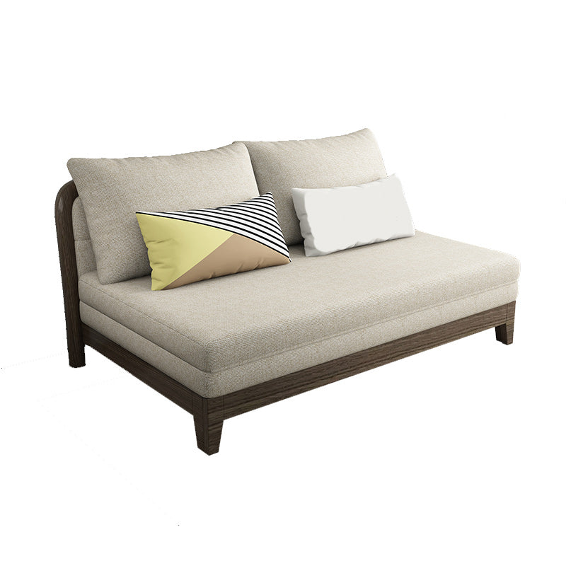 Contemporary 29.52" H Wood Frame Cotton Blend Armless Sofa Bed