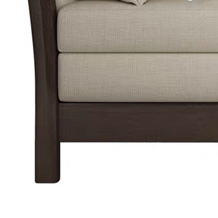 Contemporary 29.52" H Wood Frame Cotton Blend Armless Sofa Bed