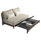 Contemporary 29.52" H Wood Frame Cotton Blend Armless Sofa Bed