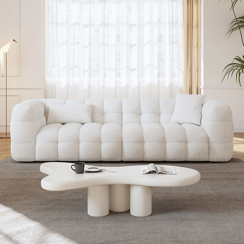Sofá de brazo de esmoquería moderno resistente al sofá de la bizcocho de galleta en blanco