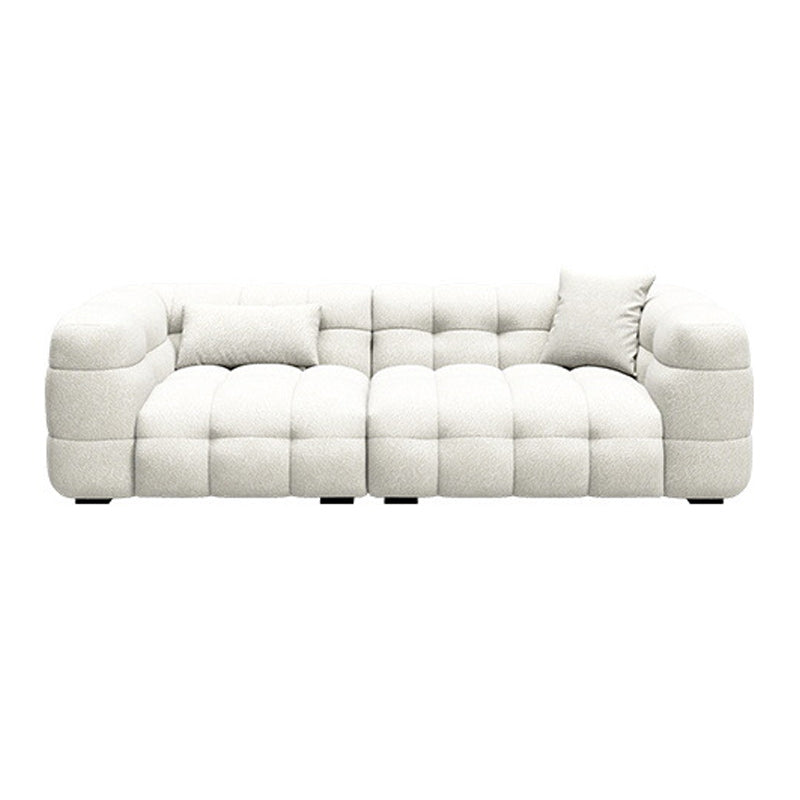 Sofá de brazo de esmoquería moderno resistente al sofá de la bizcocho de galleta en blanco