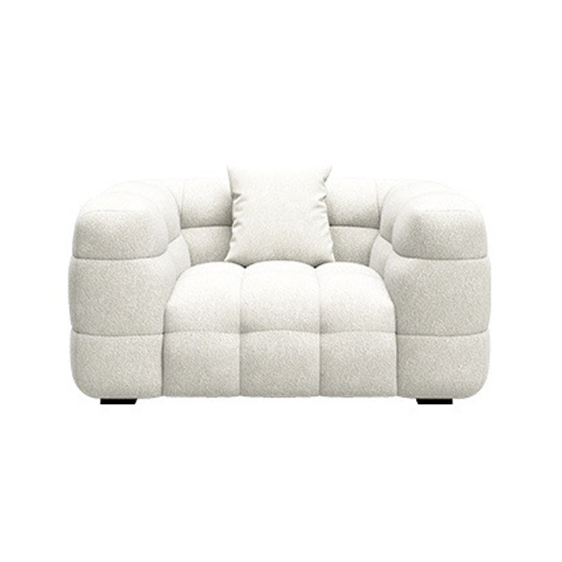 Sofá de brazo de esmoquería moderno resistente al sofá de la bizcocho de galleta en blanco
