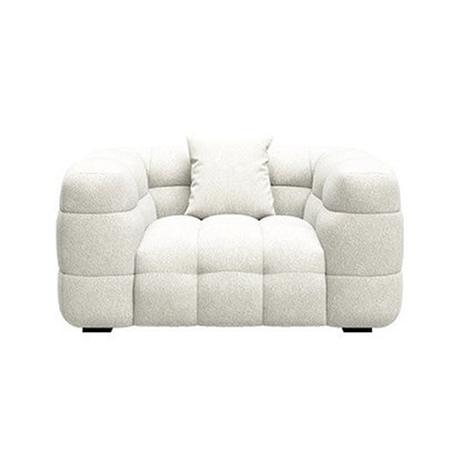 Sofá de brazo de esmoquería moderno resistente al sofá de la bizcocho de galleta en blanco