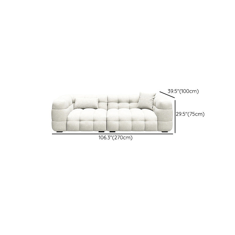 Sofá de brazo de esmoquería moderno resistente al sofá de la bizcocho de galleta en blanco