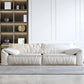 Contemporary Leather Sofa Pillow Top Arm Sofa with Cushions Back
