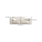 Contemporary Leather Sofa Pillow Top Arm Sofa with Cushions Back