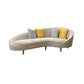 Contemporain 33.46 "H SOFA CRAMEY-WHITE MICROFIBRE BLANC CURVE COURVE