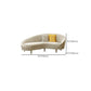 Contemporain 33.46 "H SOFA CRAMEY-WHITE MICROFIBRE BLANC CURVE COURVE