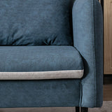 Sofá de brazo de cuero Faux Contemporary 3-Seter 29.5 "H