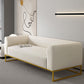 Modern 27.55" H Wood Frame Tuxedo Arm Sofa in White for Living Room Clearhalo 'furn' 'furn_sofas' 'Furniture' 'Living Room Furniture' 'Sofa' 'sofas' 6315566