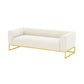 Modern 27.55" H Wood Frame Tuxedo Arm Sofa in White for Living Room Clearhalo 'furn' 'furn_sofas' 'Furniture' 'Living Room Furniture' 'Sofa' 'sofas' 6315567