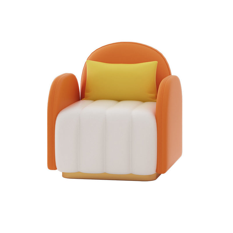 Sofá naranja contemporánea con brazo de espalda y cuadrado apretado para apartamento