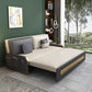 Contemporary 35.43" H Faux Leather Armless Sofa Bed For Apartment