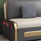 Contemporary 35.43" H Faux Leather Armless Sofa Bed For Apartment
