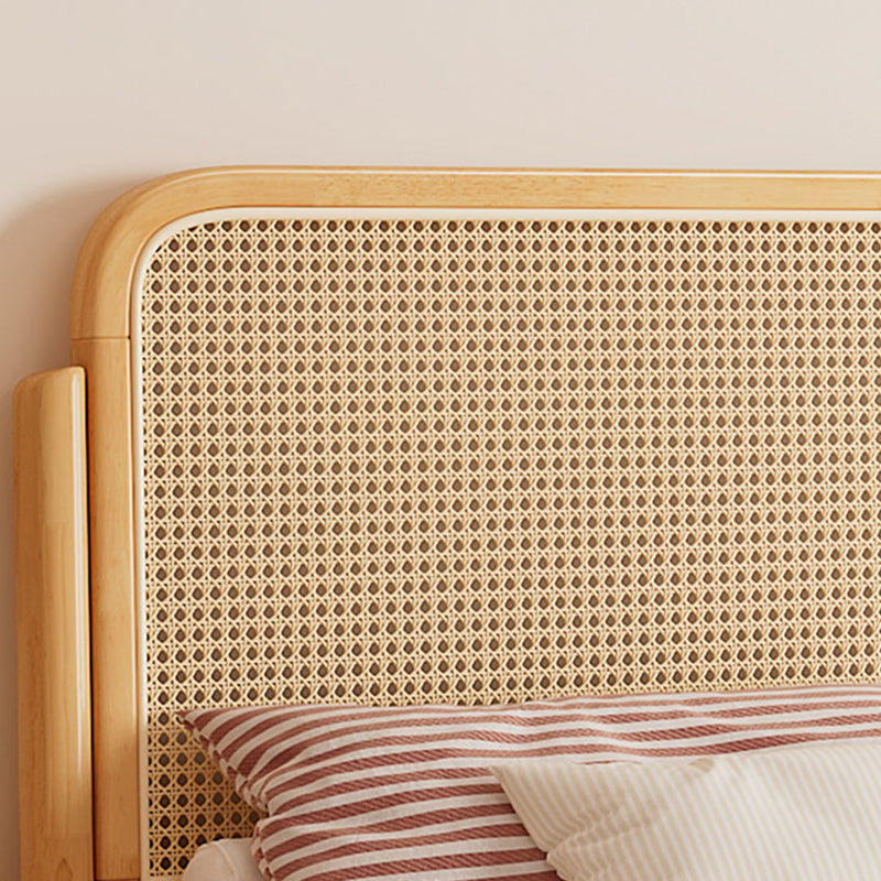 Letto rattan e pannello di gomma letto tropicale naturale rettangolare