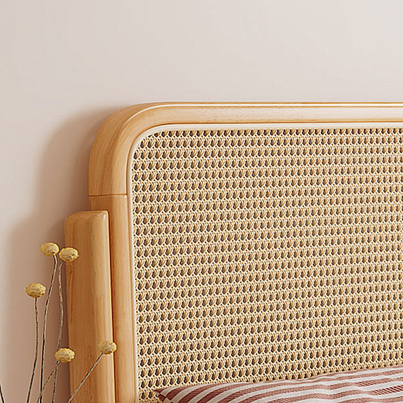 Letto rattan e pannello di gomma letto tropicale naturale rettangolare