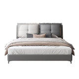 Festes Farbpaneel Bett Mitte des Jahrhunderts modernes festes Holzstandard mit Kopfteil