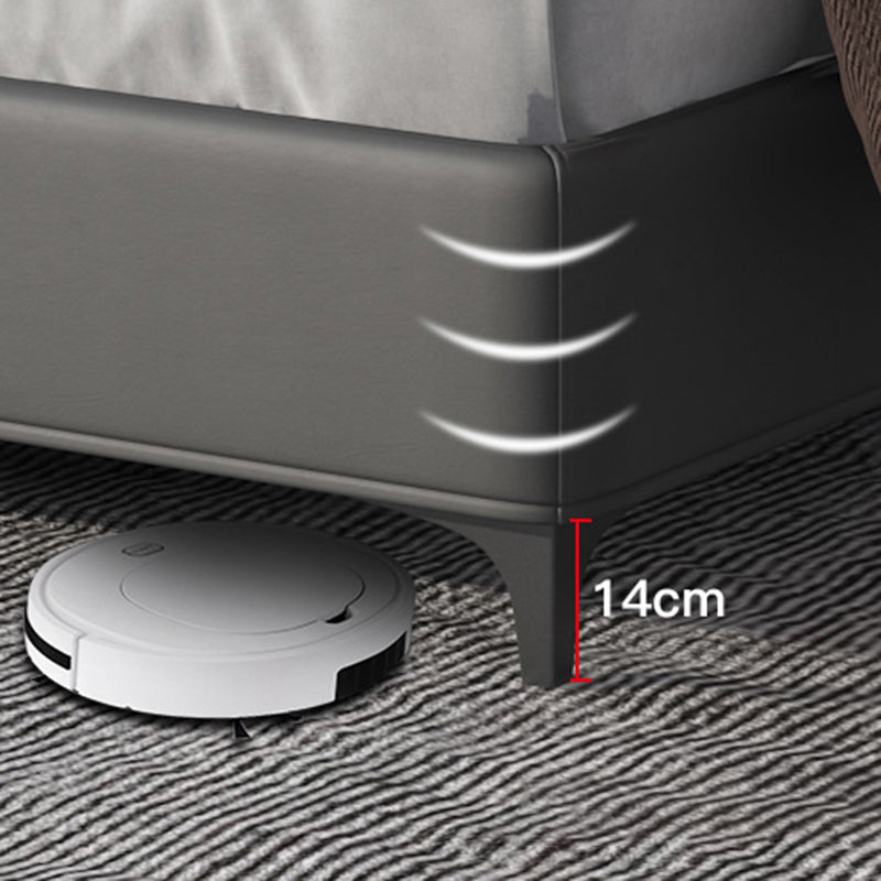 Lit de couleur de couleur unie au milieu du siècle moderne en bois massif en bois massif standard avec tête de lit